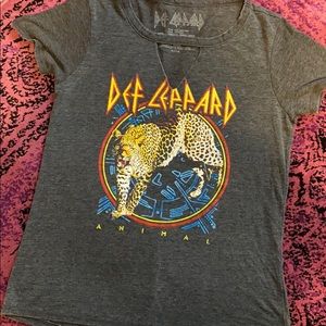 Def Leppard shirt.
